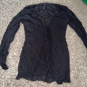 SKIMS Black Swim Coverup